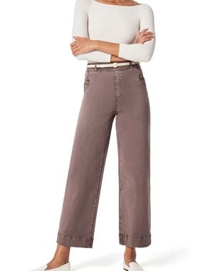 Spanx Stretch Twill Wide Leg Crop Pants Size M